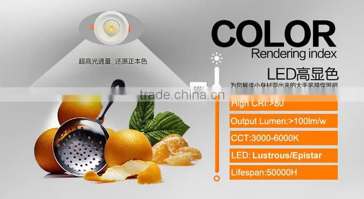New products in 2016 7W 9W Round COB led ceiling lamp High CRI 80 95 Factory direct sale