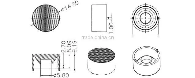 Lens 65 degrees for Imitation lumens LED light 5050