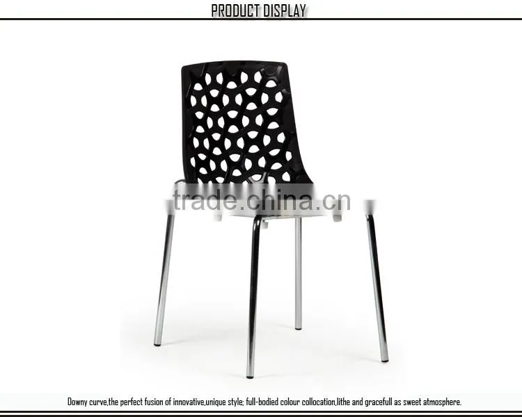 Restanraut chrome legs polypropylene plastic chair
