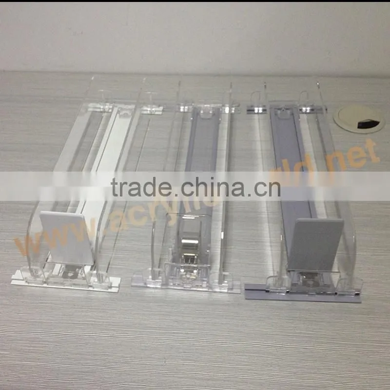 Cigarette Pack Pusher Shelf Kit includes slides/ frame shelf with fixed width pushers