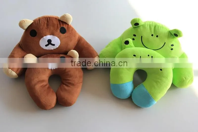 Soft microbeads animal shaped travel pillow neck pillow