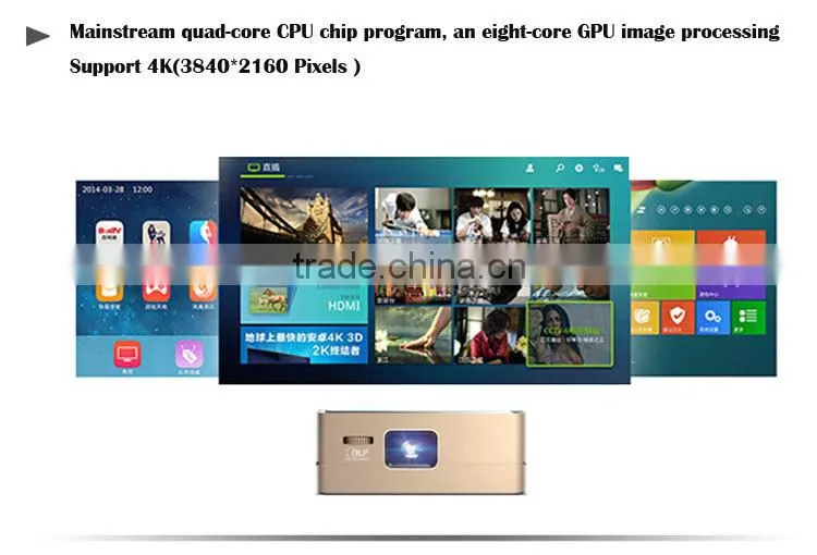 4 Core Cpu Build in Speakers Dlp Link 3d Home Theater 4K full hd 3d led projector