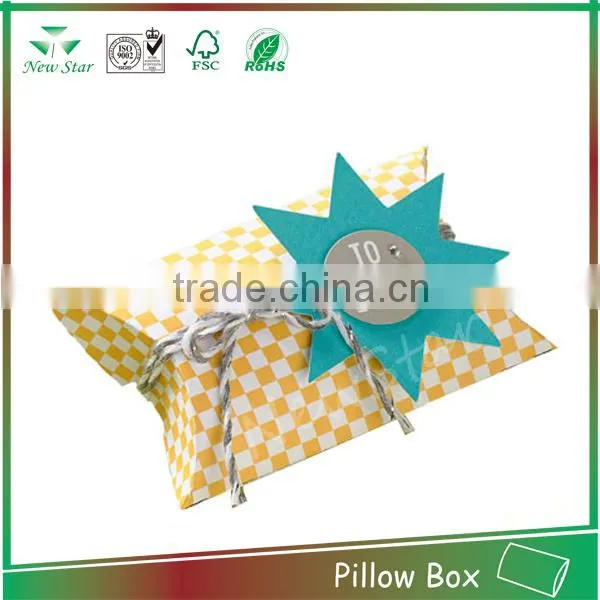 coated paper pillow box,pomotional pillow sample