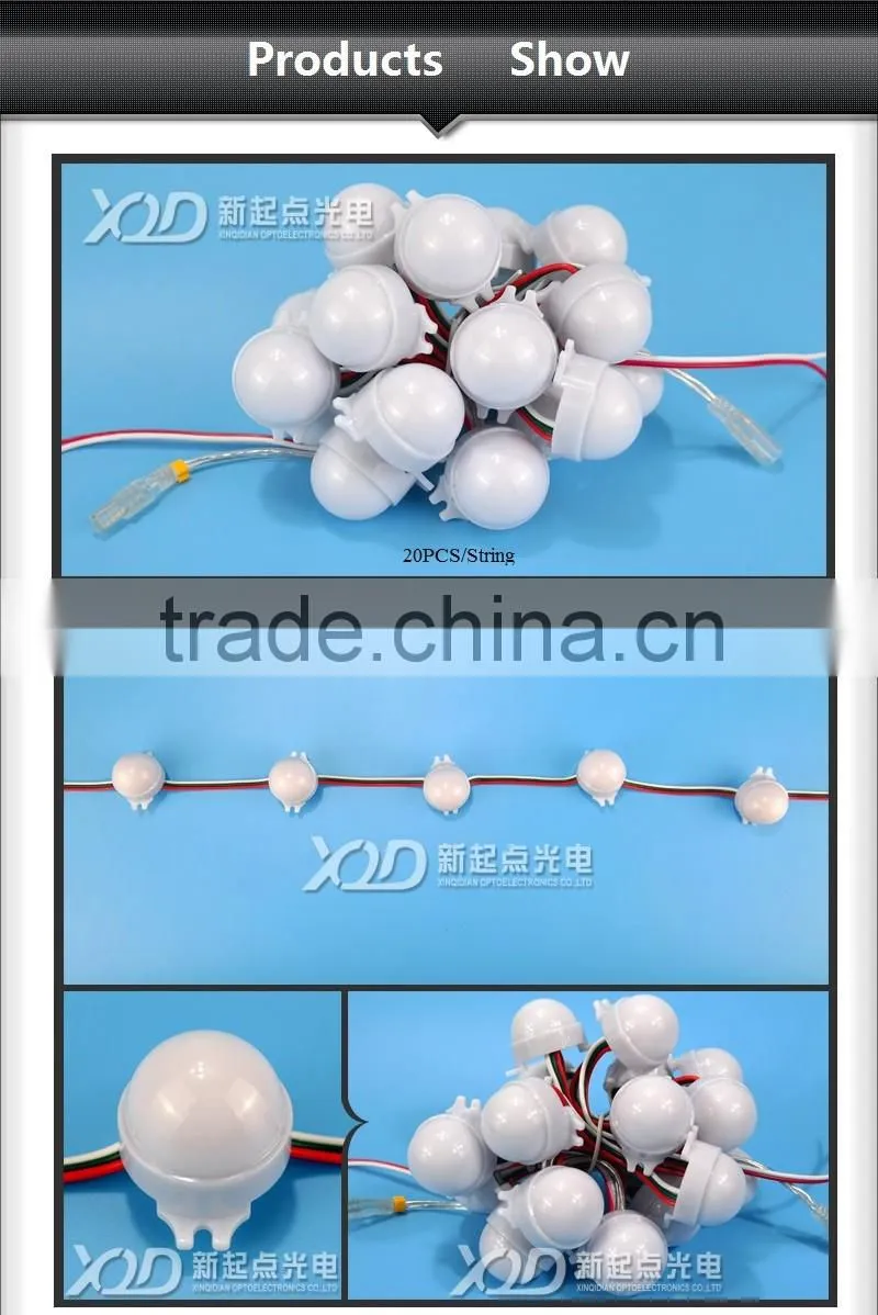 SMD full color LEDs pixel lightwith 10mm electric wires cables led point light source