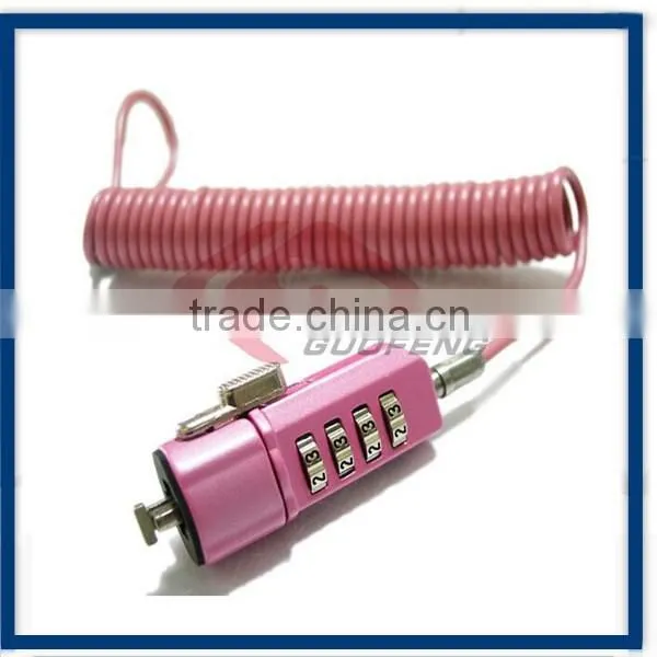 Red Cable Keyless Serialized Combination Laptop Lock