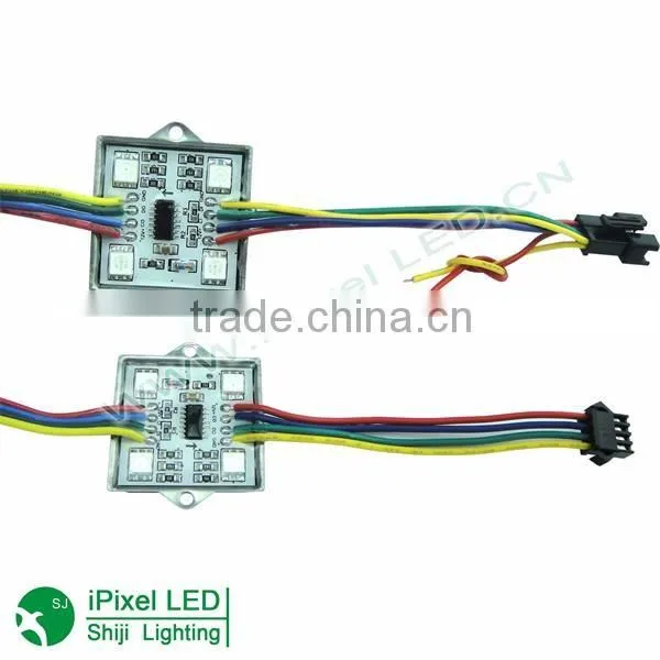 waterproof 36mm Square 12V Digital RGB LED Pixels (Strand of 20) module