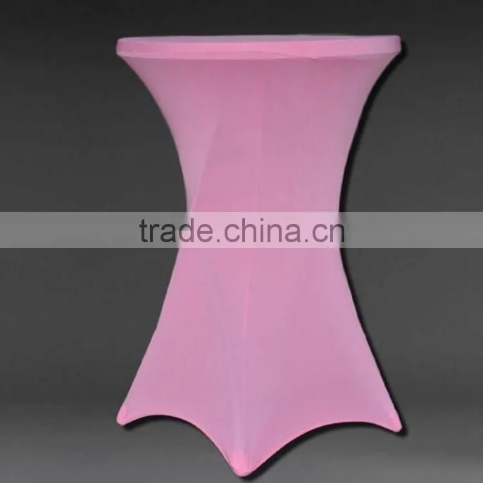 LZB016 fashionable solid color blue cocktail table cover for sale