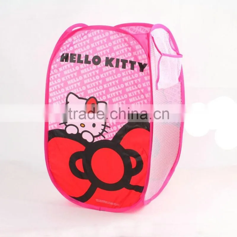 Stock Items KT Cheap Three sides Mesh Cat laundry pop-up Storage hamper (BLWS1035)