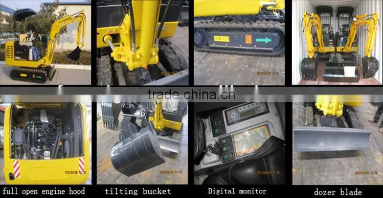 mini excavator CT18-7B,tilting bucket for germany