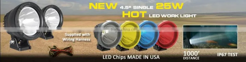 Promotion!! 10% discount Cannon work light! cree led driving light, 25W LED WORK LIGHT , 9-32v led driving light work light