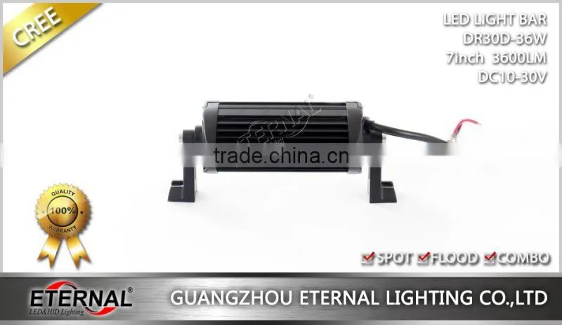 36W super spot offroad led light bar automotive 4x4 vehicles motorcycle powersports driving spot led light bar