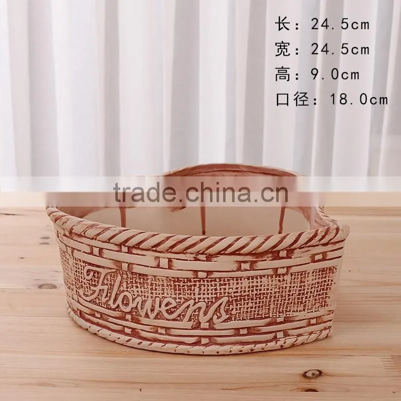 Ceramics Flower Pot for Home Office Desk Garden Decoration