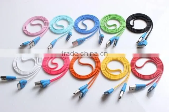 1m LED USB Cable Micro USB Cable With Led Light for iPhone Smile Face USB data charging cable charger lines for iphone 4 4s