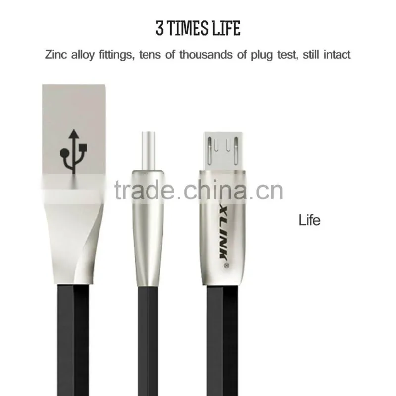 Voxlink High Quality 3D Zinc Alloy Fast Charging Data Sync Micro USB Cable for iPhone 6 6s Plus 5s 5 iPad mini/Samsung/HTC