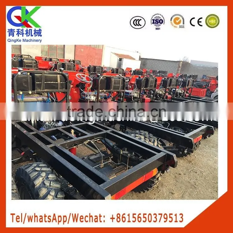 Weighted double beam engineering three-wheeler together with hydraulic jacking