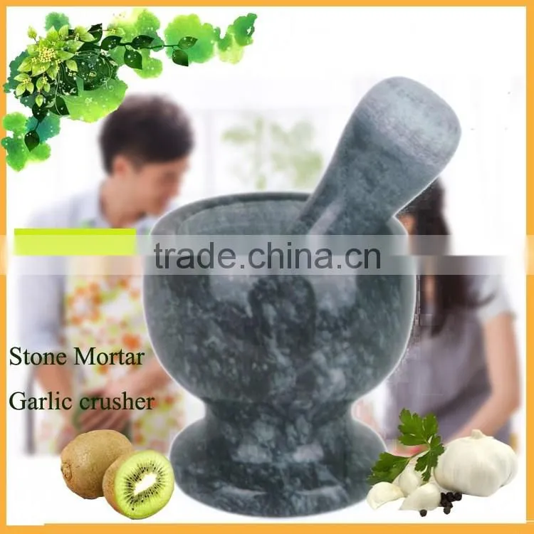 natural stone mortar with pestle for fruit paste garlic crusher kicthenware