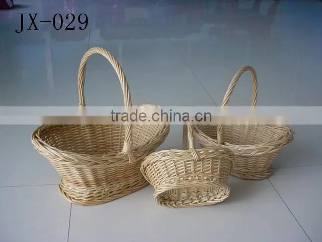 2014 new convenient wicker easter basket with handmade hotsale