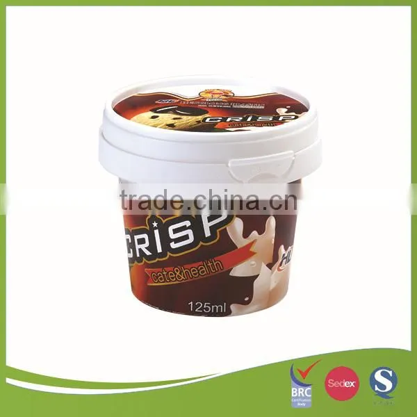 IML logo design ice cream plastic container
