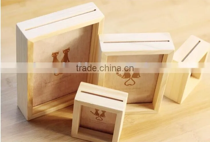Cheapest factory custom-made new style funny baby wooden photo frame wholesale