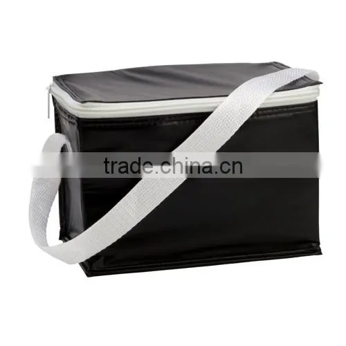 6 cans PVC foldable cooler bag with handle for promtional