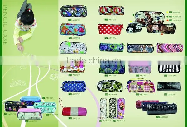 Promotional gift student leather pen and pencil case