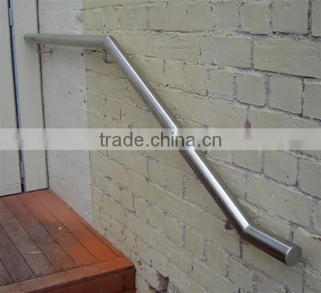 304 Stainless Steel Stair Railing Prefab Outdoor Metal Railing