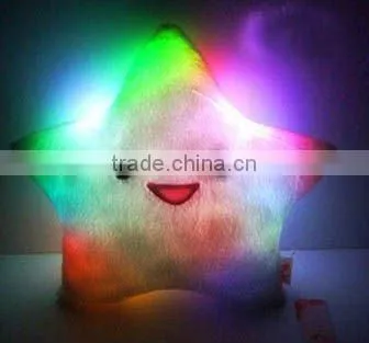 Supply fashion new design plush LED light cushion small order