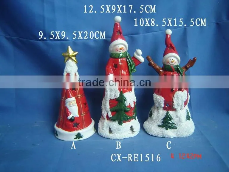 ceramic christmas set (christmas tree and snowman)-Ceramic Christmas Items