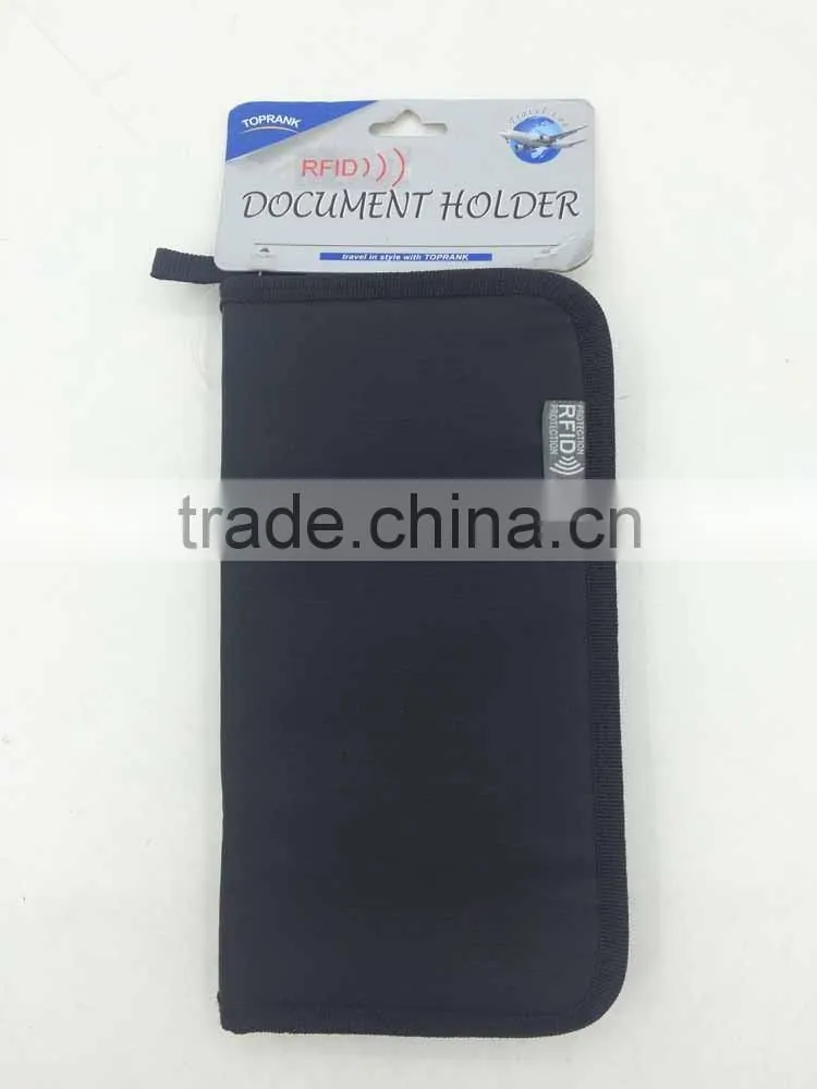 TOPRANK travel document wallet anti rfid, travel rfid wallet bag, credit card wallet rfid blocking