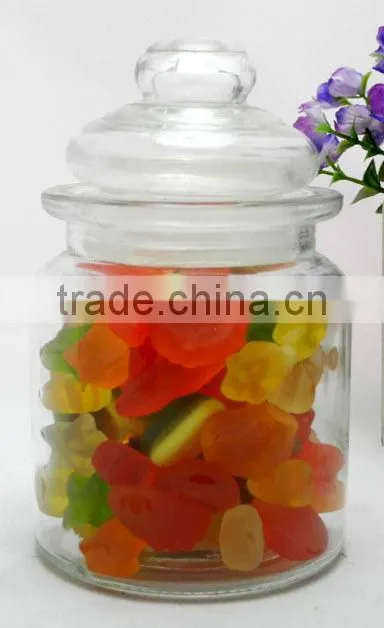 ZIBO wholesale hot selling clear candy cookie jar with dome lid