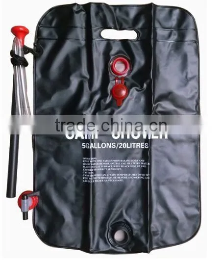 Solar powered outdoor camping garden shower