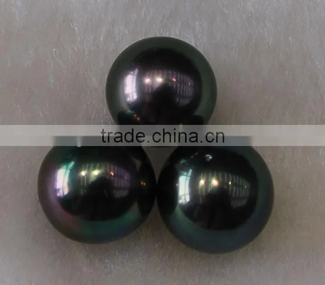 2016 fashion 12-13mm AAA black round south sea pearl