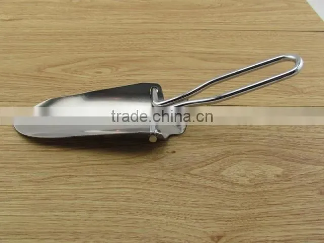 protable camping survival folding stainless steel shovel with carry bag