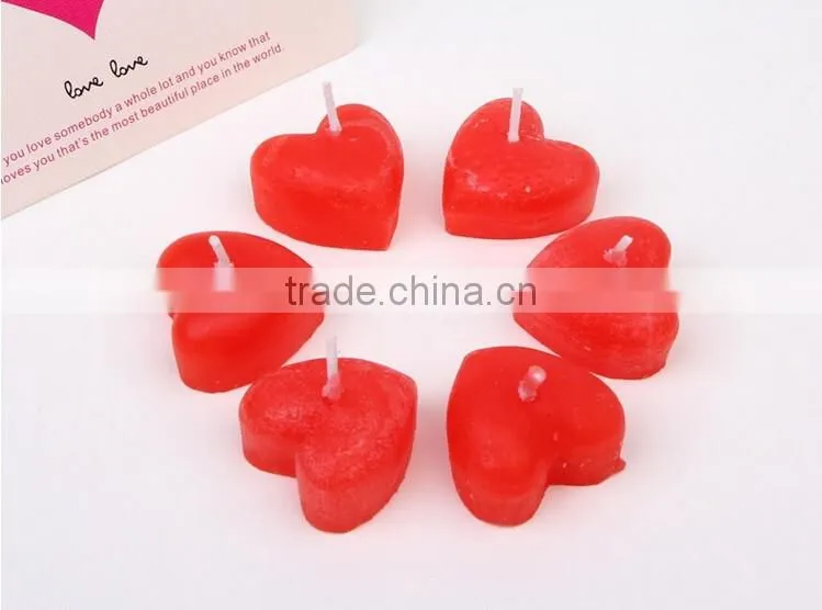 Wholesale Red Love Heart Birthday Candle for Celebration