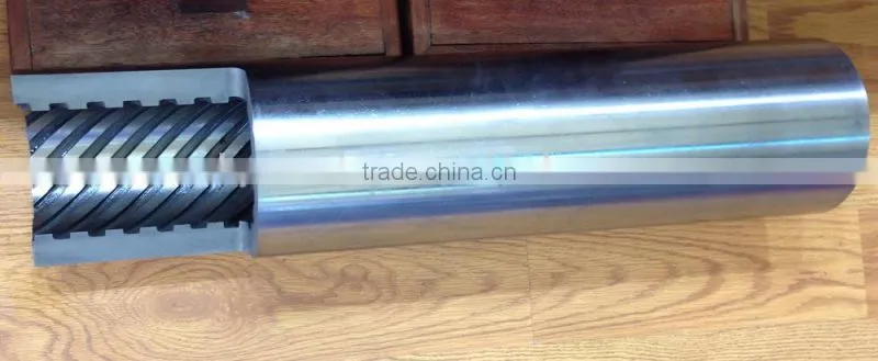 Single screw and barrel (barrel with inside grooves)