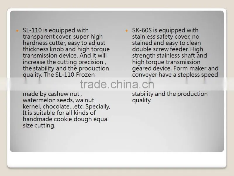Automatic Frozen Slicer Cookies Extruder Machine