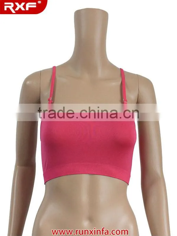 Red water soluble flower sexy fashion sports bra