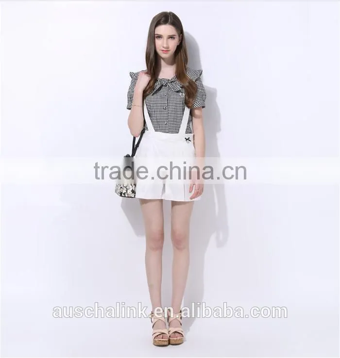 personalized summer ladies short pants suspenders fashion design