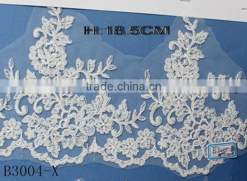 chinese Factory Directly selling embroidery lace trim for bridal With Bottom Price