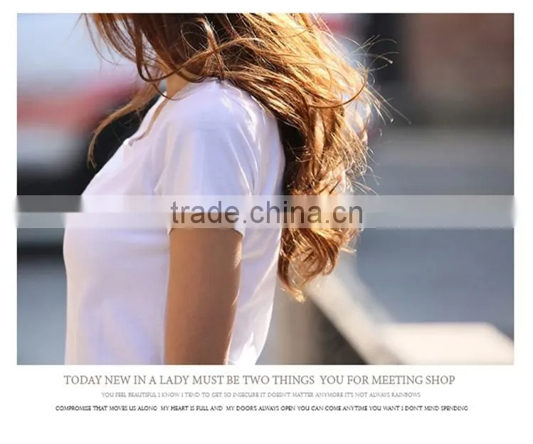 t shirt/t shirt with wholesale price /shirts for lady