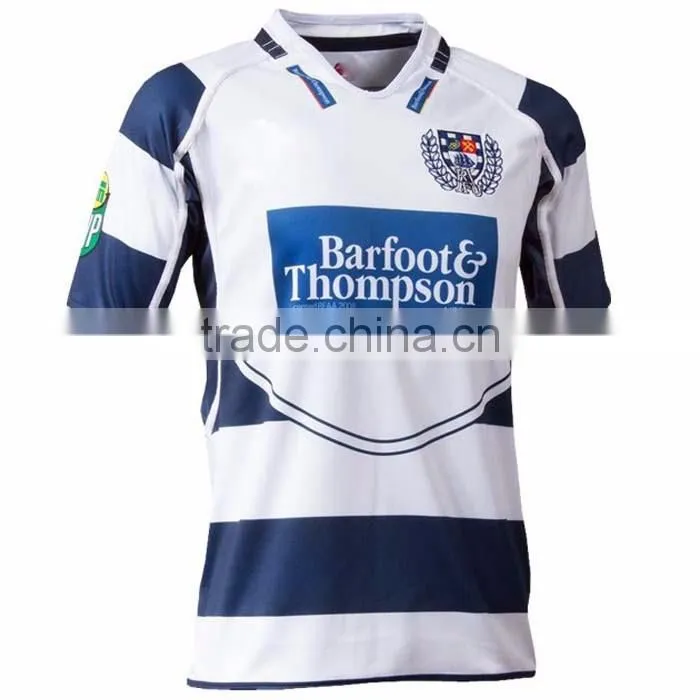 Quick dry rugby shirts, sublimation made rugby uniform