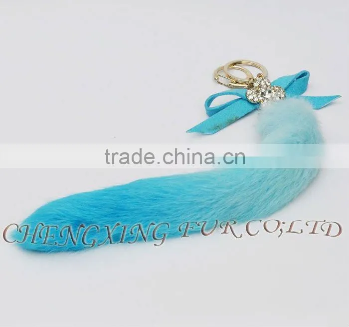 CX-R-40B Dip Dyeing Rabbit Fur Keyring