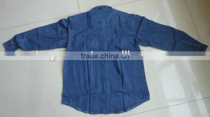 mens blue denimshirt with two chest pocket
