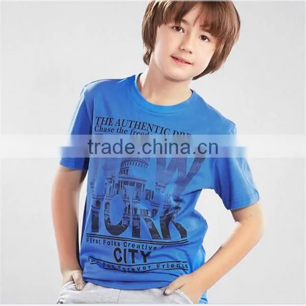 2017 fashion style 100% cotton short sleeve children T-shirt summer casual shirt for little boys