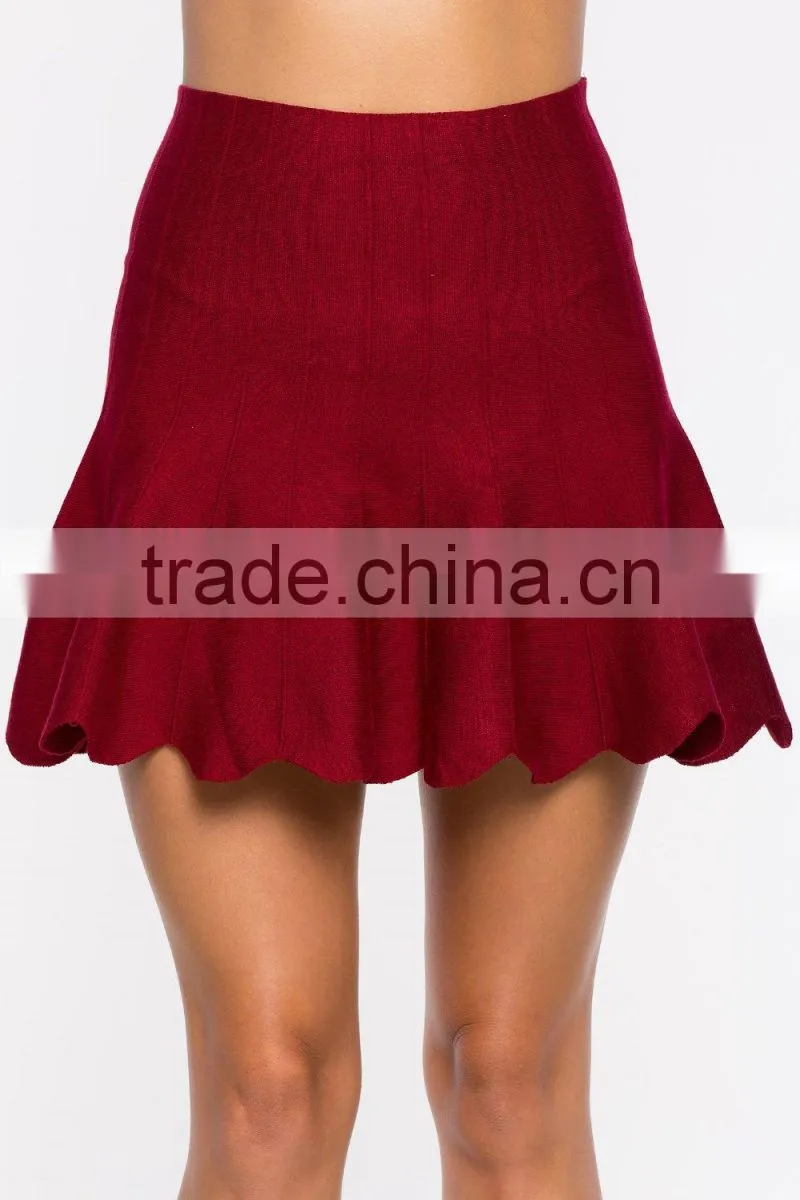 Wholesale high waist fitted bodice lates skirt design pictures flare skirt for women