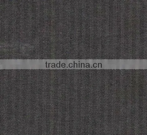 T/C FABRIC POLYESTER/COTTON 65/35%,GREIGE IN TWILL,HERRINGBONE WEAVE,B/WHITE,DYED CHINA MADE