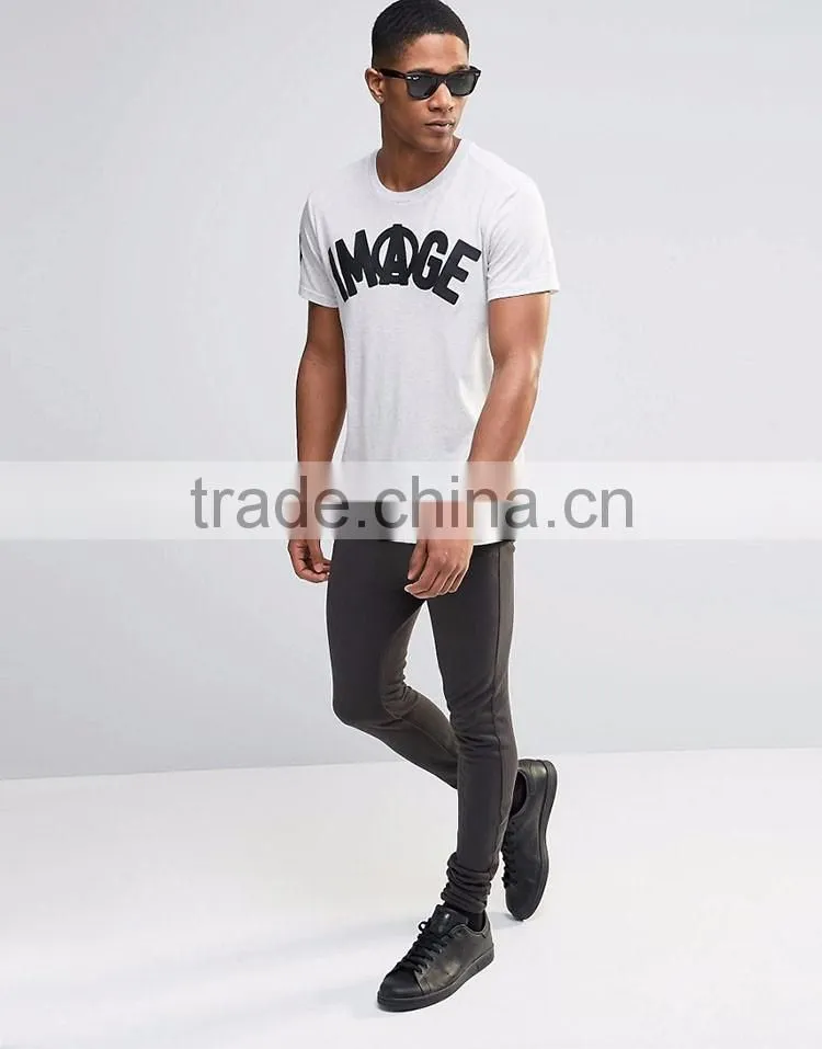 2017 Guangzhou Wholesaler Printed 180g 95% Cotton 5% Polyester Summer Short Sleeve T Shirt Stores