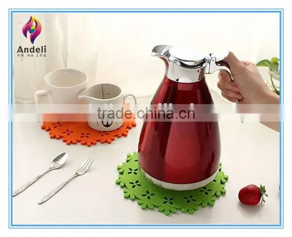 factory customized laser cut felt coffee pot mat