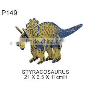 FOR KID -STYRACOSAURUS (P149) COLORED WOODEN PUZZLE