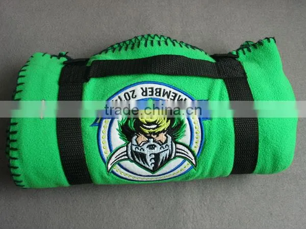 polyester blanket 2014 promotional navy picnic blanket foldable blanket